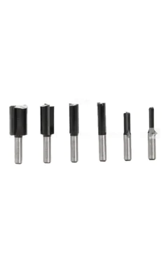 BOSCH | 8mm Shank 6pcs Router Straight Bit Set | 2607017466