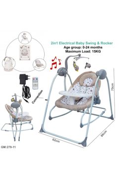2 in 1 Electrical Baby Swing & Rocker 0-24months | 279-11