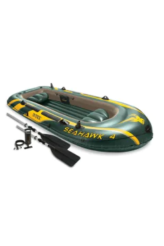 INTEX | Seahawk 4 Inflatable Raft Boat Set With Aluminum Oars | 42168351