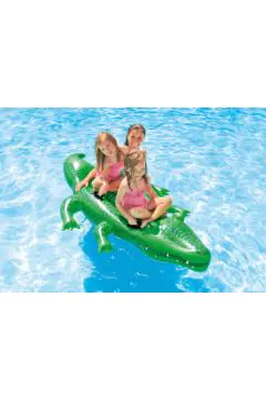 INTEX | Giant Gator Ride-On Inflatable Pool Float | 42158562