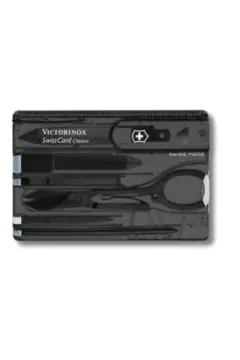 VICTORINOX | Swiss Army Knives Swiss card Classic Translucent 10 Function Multi Utility Swiss Knife Black | 0.7133.T3