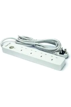 GIGACOM | Power Strip Extension Surge Protector (4 Way UK ) | GC430A