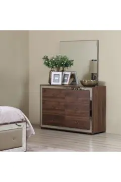 Ezekiel Dresser with Mirror - Walnut / Mirror | 810100300164