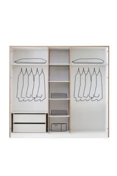 Gordion 5 Door Wardrobe - Light Cream | 810100700335