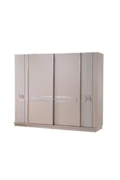 Seychelles Sliding Door Wardrobe - Power White / Silver | 810100700343