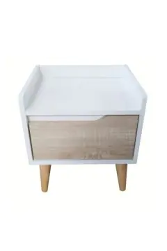 DANUBE | Aurora Night Stand - White / Natural Oak | 810101000210