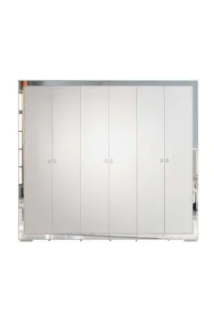DANUBE | Ezekiel 6 Door Wardrobe-White / Silver | 810101700795