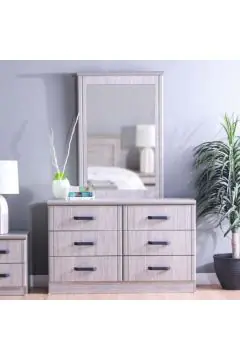 DANUBE | Raymond Dresser with Mirror - Grey Oak | 810101700825