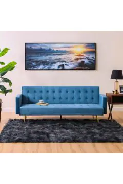 DANUBE | Claude 3 Seater Fabric Sofabed - Ocean Blue | 810401102084