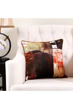 DANUBE | Fantasy Foil Print Abstract Cushion 45X45cm Mrn - HOL-F-2004 | 811500115677