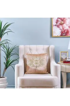 DANUBE | Fantasy Emb Flora Cushion 45X45cm Beige - HOL-E-3003 | 811500115682