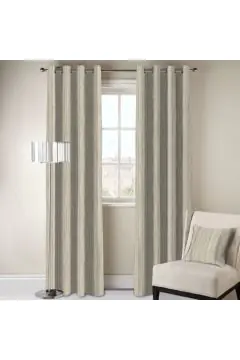 DANUBE | Glitz Eyelet Curtain Without Lining Grey Casio | 811500115905