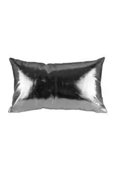 DANUBE | Alaina Pu Leather Cushion 30x50cm Silver DHSF/001A | 811500115943