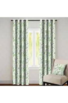 DANUBE | Glitz Eyelet CURtain Without Lining Multi Green Se - CUR-1 | 811500118344