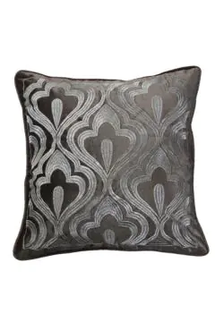 DANUBE | Fantasy Embroidered Filled Cushion 45X 45 cms -Grey-HOL 431 | 811500118377