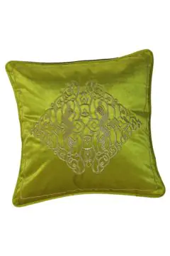 DANUBE | Fantasy Embroidered Filled Cushion 45X 45 cms -Green-HOL 414 | 811500118379