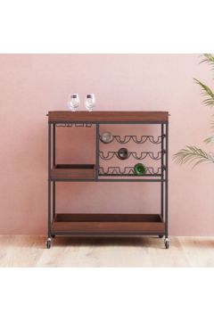 DANUBE | Jaguar Serving Trolley - Walnut / Black | 811600100285