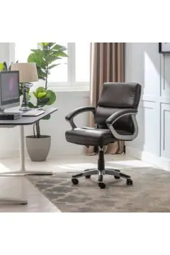 DANUBE | Ventura Swivel Mid Back Office Chair -Dark Brown | 811900300121
