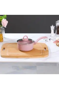 FISSMAN | Smoky Pink Marble Coating 16Cm Sauce Pan - 15032 | 812000504897