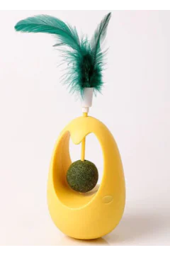 Pear Shaped Pendulum Cat Mint Ball Feather Roly-Poly Toy | 81214U1