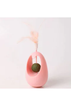 Pear Shaped Pendulum Cat Mint Ball Feather Roly-Poly Toy | 81214U2