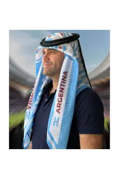 Argentina | Football fan head gear Arabic Style - Ghutra and Egal set | One size