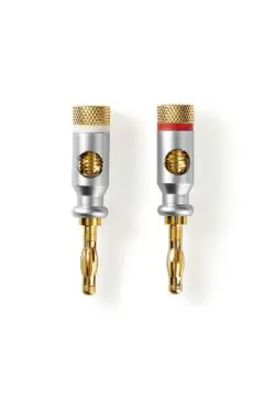 NEDIS | Audio Connector Straight Banana Male Gold Plated 2Pcs | CAGC26900ME