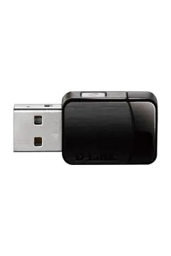 دي لينك | محول USB AC600 MU-MIMO لاسلكي ثنائي النطاق لشبكة Wi-Fi أسود | DWA-171
