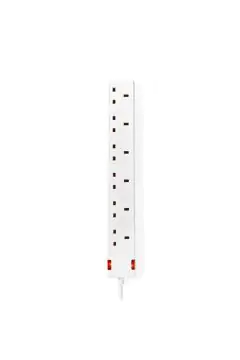 NEDIS | Extension Socket Type G 6-Way 3Mtr Cable White | EXS630G1WT