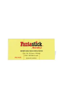 FANTASTICK | Stick Notes 1.5X2"  Yellow | FK-N152