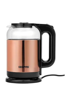 GEEPAS | 1.7L Double Layer Electric Glass Kettle | GK38063