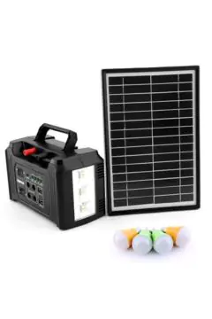 GEEPAS | Power Caster 4 LED Bulb Solar Panel 12V/7000mAh | GPS5593