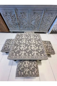 NAQSH GALLERY | Hand Made Tables Set (Black) | 10000546