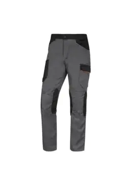 DELTAPLUS | Mach2 Working Trousers In Polyester/Cotton Grey-Orange | M2PA3