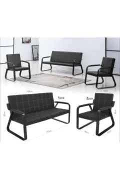 Leather 3-Seat Office Reception Chair | 548 11