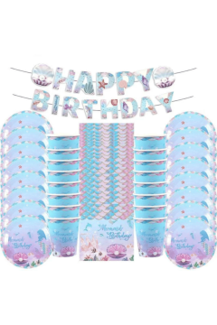 Mermaid Birthday Party Decoration 64Pcs | MGS-065