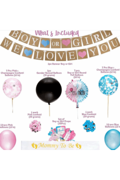 Gender Reveal A Party Decoration Boy or Girl 75Pcs | MGS-075