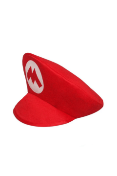 Mario Bros Baseball Cap with Mustache for Birthday Party (Red) | MGS-092