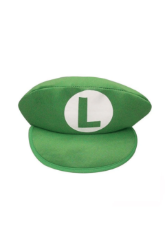 Mario Bros Baseball Cap with Mustache for Birthday Party (Green) | MGS-093