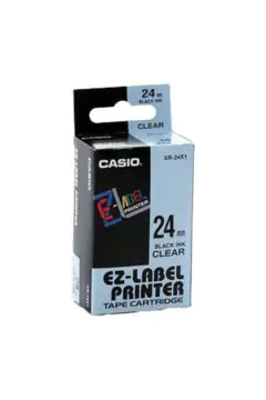 CASIO | Label Tape 24mm Black | XR-24X1-W-DJ1