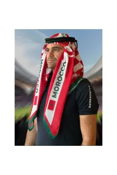 Morocco | Football fan head gear Arabic Style - Ghutra and Egal set | One size