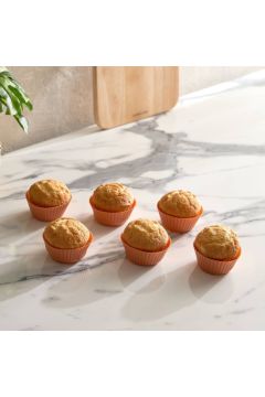 HOMEBOX | Avon Silicone 6-Piece Foldable Muffin Mould - 7x3 cm | 162805483
