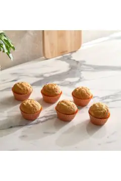 HOMEBOX | Avon Silicone 6-Piece Foldable Muffin Mould - 7x3 cm | 162805483