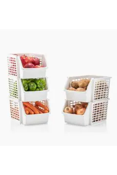 HOMEBOX | Riva Stackable Multipurpose Basket - 21x15x28 cm | 164639842