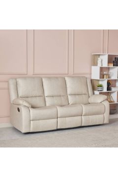 HOMEBOX | Larson 3-Seater Leather-Look Fabric Recliner Sofa | 164996386