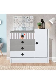 HOMEBOX | Paddington 4-Drawer 1-Door Kidsâ€™ Dresser without Mirror | 165303375