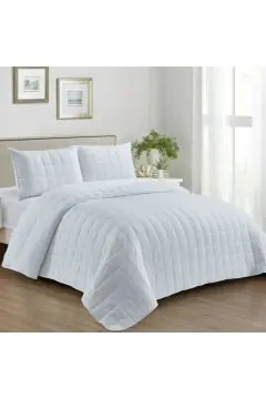 HOMEBOX | Lexus Nevis 3-Piece Pre-Washed Micro Twin Quilt Bedspread Set - 160x230 cm | 165311844