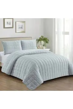 HOMEBOX | Lexus Nevis 3-Piece Pre-Washed Micro Twin Quilt Bedspread Set - 160x230 cm | 165311846