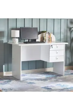 HOMEBOX | Lisbon Study and Office Desk with 3 Drawers | 165483896
