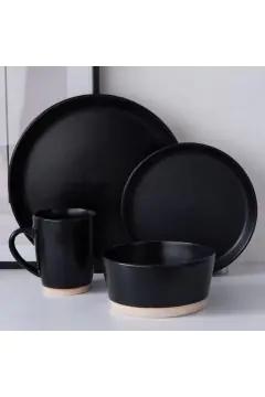 HOMEBOX | Foggy Finesse 16-Piece Stoneware Dinner Set | 165490206